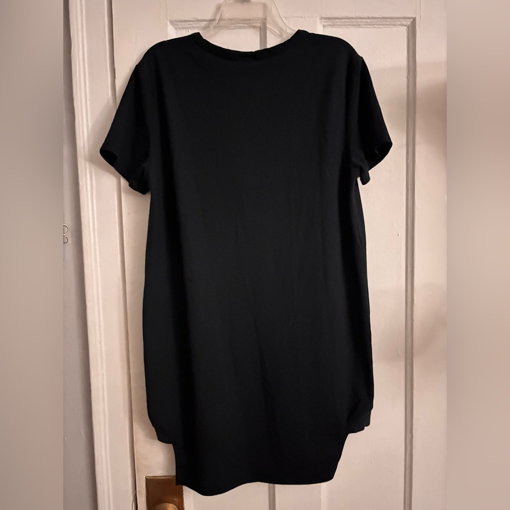 GYMSHARK Longline T-Shirt Drop Womens Small Black Curved Hem Full Coverage - Picture 6 of 7